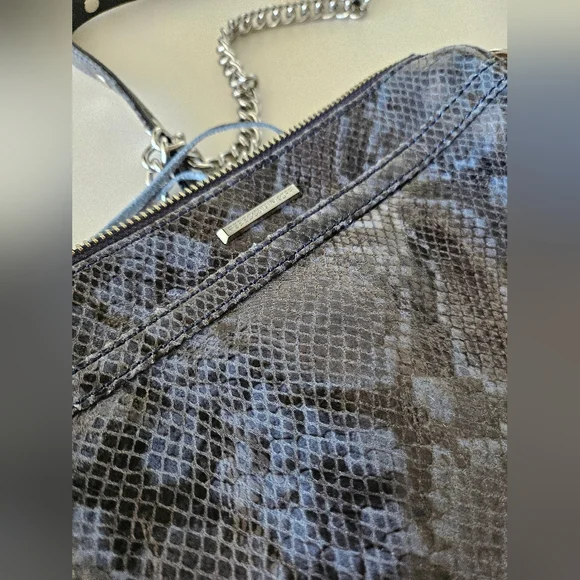 Rebecca Minkoff Sunday Blue Snake Mini Bag Leather - Picture 9 of 16